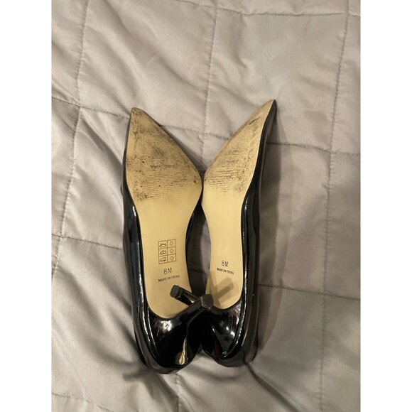 Pierre Dumas Black Patent Leather Pointed-Toe Stiletto Heels Size 8M - Picture 5 of 6